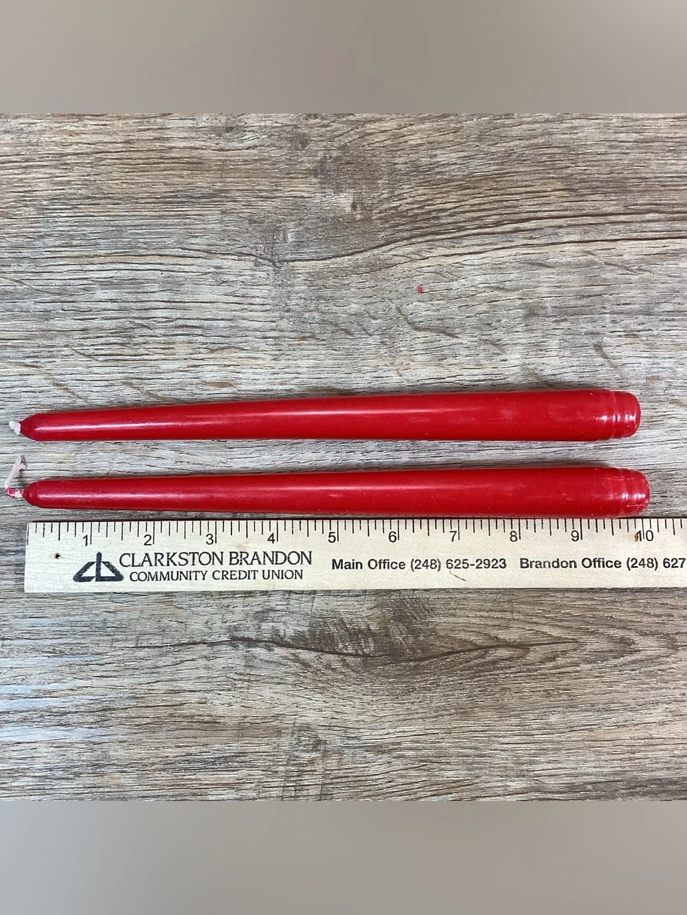 Pair Glass Candlestick Holders with Holiday Candle Rings